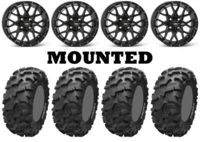 Kit 4 ITP Blackwater Evolution 28x10-14/28x11-14 on Hurricane Matte Black CAN