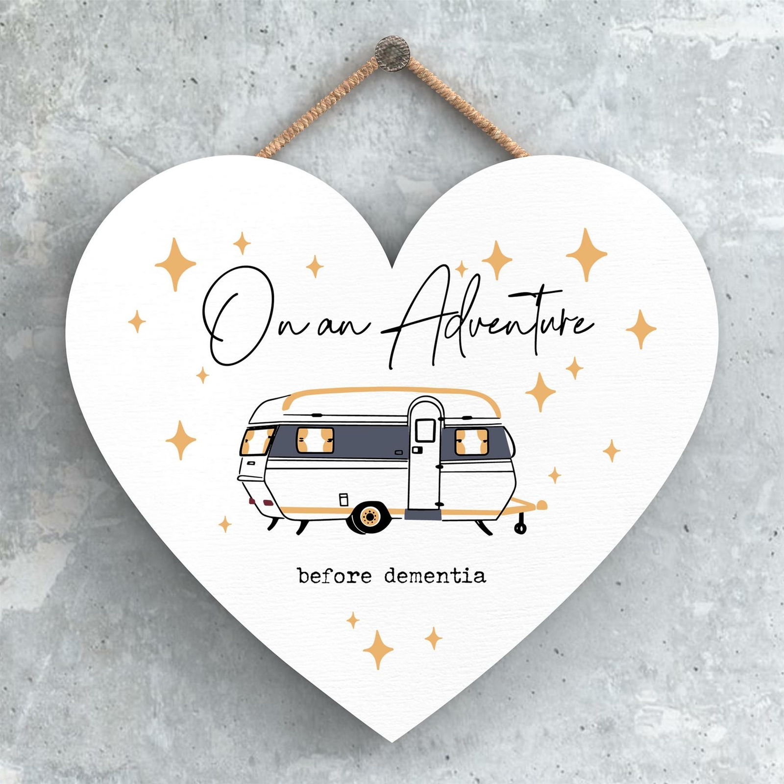ADVENTURE BEFORE DEMENTIA CAMPER CARAVAN CAMPING THEMED HANGING PLAQUE