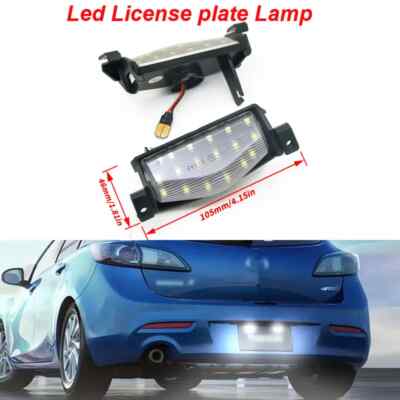 2Pcs Auto LED Kennzeichenbeleuchtung für Mazda3 09-13 Mazda 2 11-13 Canbus 18smd