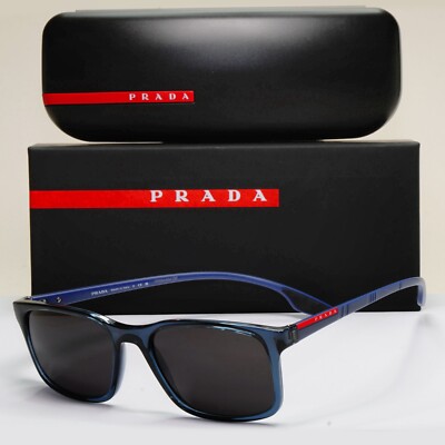 Prada Sonnenbrille blau schwarz eckig PS01LV VPS 01L CZH-1O1 54mm