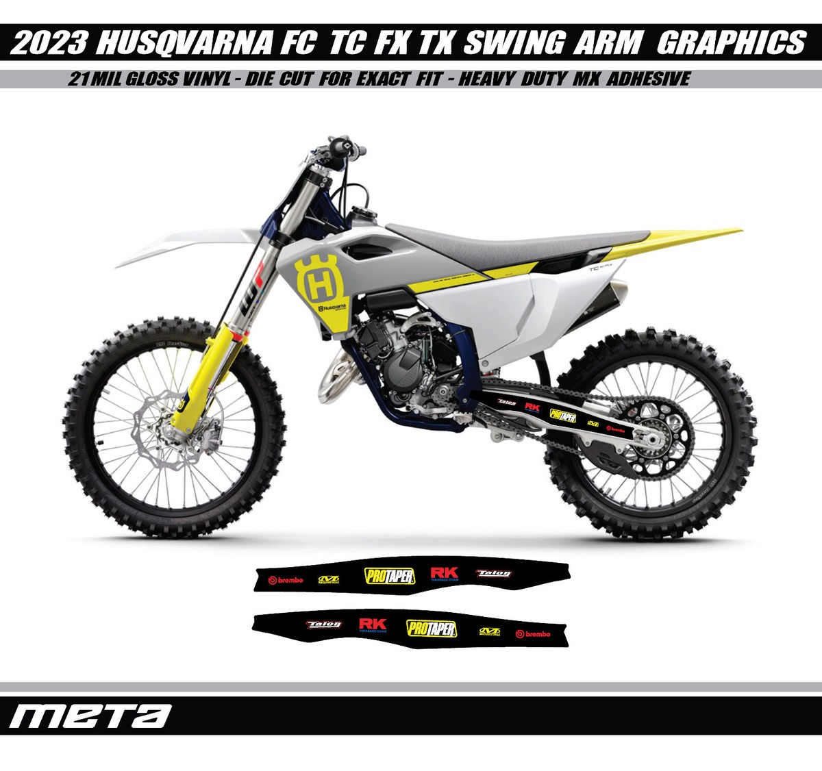 2023 2025 HUSQVARNA FC TC FX TX SWINGARM GRAPHICSMX DECAL STICKER