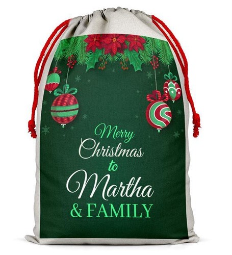 Saco de Navidad Personalizado Bolso de Papá Noel Navidad Niño Niña Regalo Bolsa de Medias 113 - Imagen 2 de 5