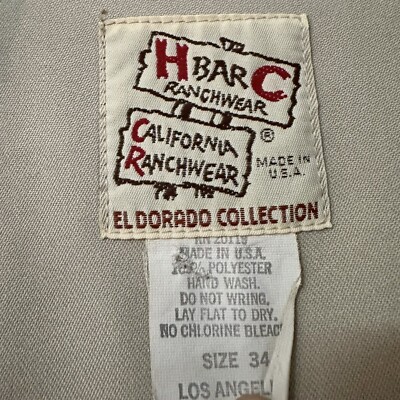 H Bar C Ranchwear El Dorado Collection Vintage Western Shirt 34 H Bar C Ranchwear El Dorado Collection Vintage Western Shirt 34