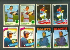 1974 to 1990 TOPPS BASEBALL COLOR  VARIATION PAIRS  EACH YEAR TOTAL 32 CARDS!!