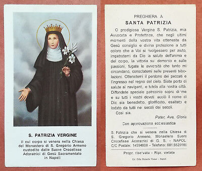 Santino Holy Card: S. Santa Patrizia Vergine venerata in Napoli | eBay