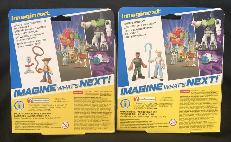 Базовая фигурка Toy Story 4 Imaginext упаковка 2 шт. - Forky & Woody - Combat Carl & Bo Peep - Изображение 3 из 4