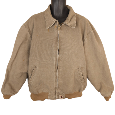 Vintage Carhartt Work Jacket Mens Size 2XL Beige Y2K J102 DES