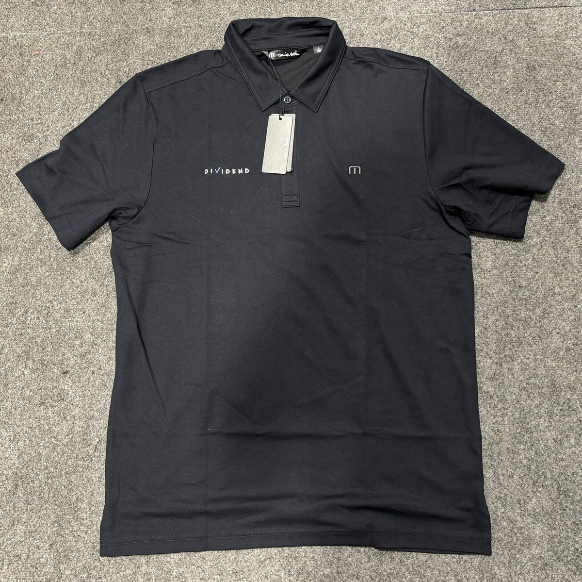 Travis Matthew Tour Guide Black Polo Shirt Large NWTs