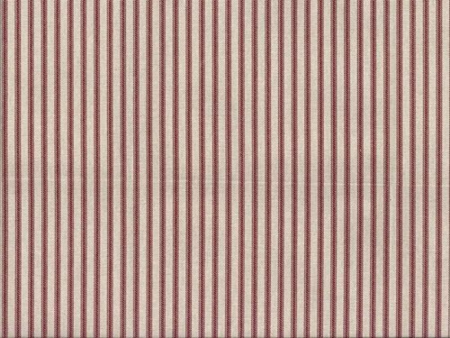 3 Yds Magnolia Home Ticking Stripe Red Cotton Drapery Upholstery - Picture 2 of 2