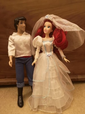 Disney Kleine Meerjungfrau Braut Arielle & Prinz Eric 12 Zoll Puppenpaket * einige Gebrauchsspuren * tlc
