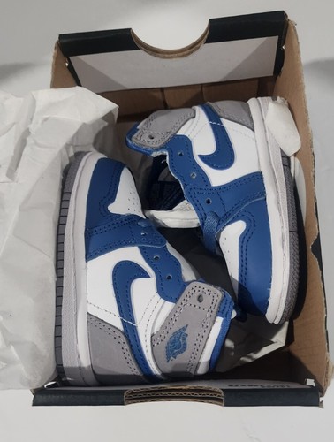 Air Jordan 1 Retro High OG True Blau/Weiß/Grau (Td) Gr. 4c Neu FD1413 410 ohne Deckel - Bild 6 von 7