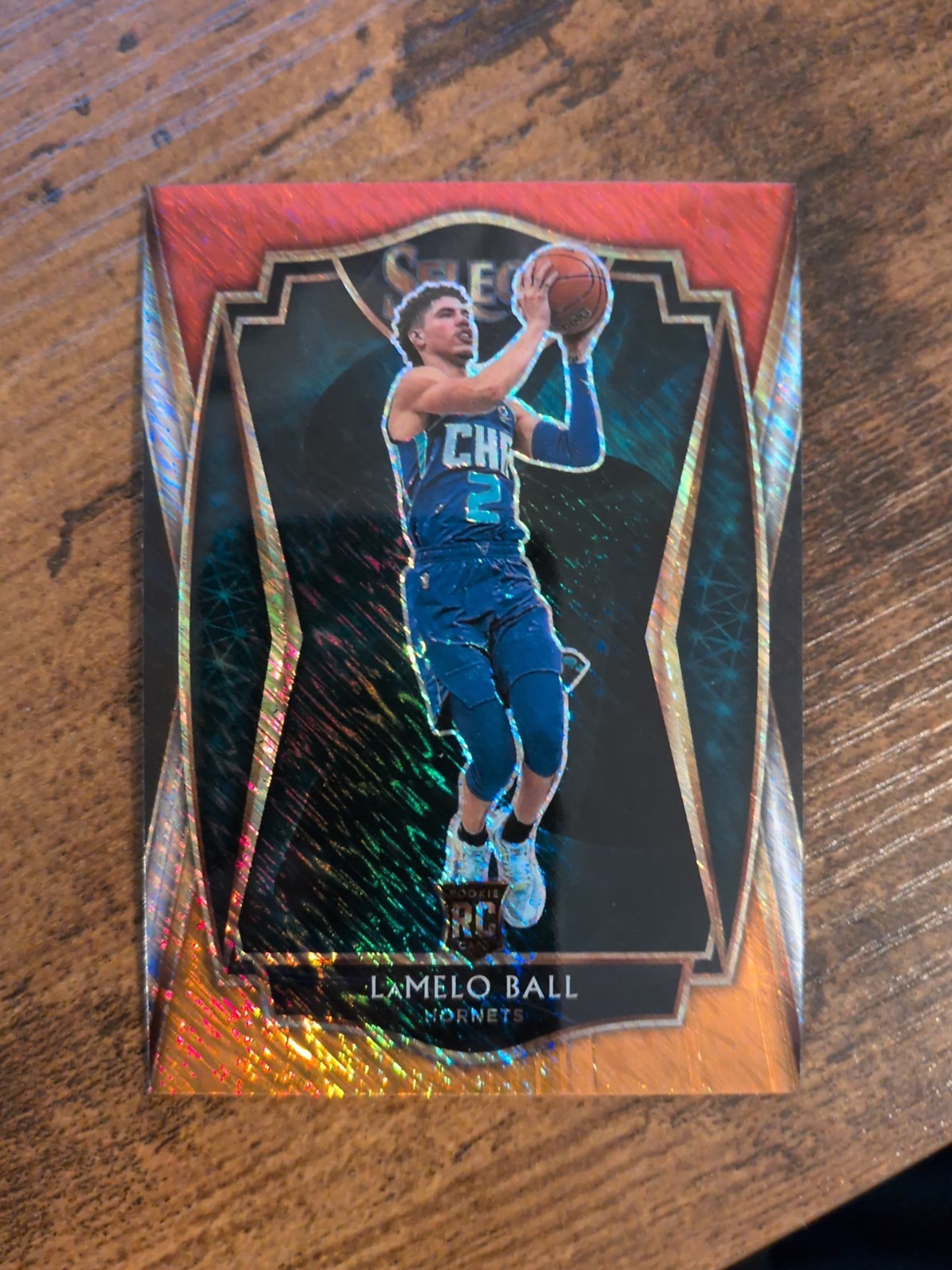 2020-21 Select LaMelo Ball RC Red White Orange Shimmer Premier #183 Hornets