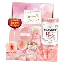 Birthday Gifts for Women, Rose Relaxing Spa Gifts Basket for Women, Christmas 
