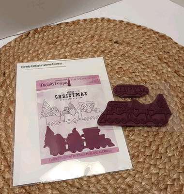 Divinity Designs Gnome Express Stamp/ Dies Set Train Christmas