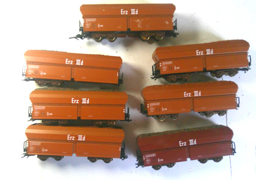 7 x Lima 302891 Güterwagen ERZ IIId ohne OVP Spur H0Text beachten | Condition: Gebraucht