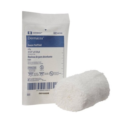 Dermacea White Fluff Bandage Roll Sterile 4.5'' x 4.1 Yd 441103 60 per Case