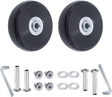 60x18mm Luggage Replacement Wheels 2Pcs Rubber Suitcase Swivel Caster Kit