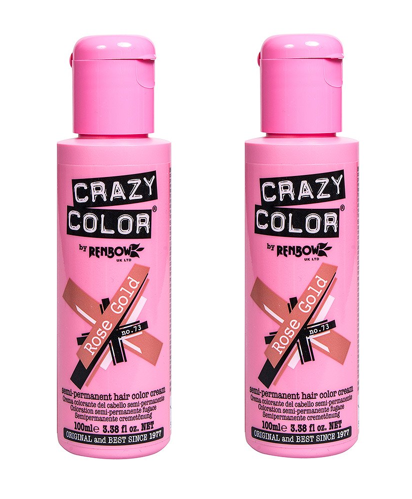 Crazy Color Hair Dye 100ml - Rose Gold x2