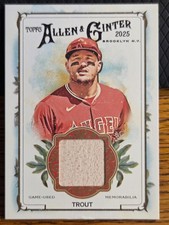 2025 Allen & Ginter Mike Trout Relic Game-Used Bat Memorabilia