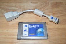 Vintage 3Com EtherLink III PCMCIA Ethernet LAN PC Card 3C589D-TP with Dongle