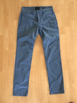7 for all Mankind  Chino Hose Hellblau Größe 31 Extra Slim Light Weight 225 