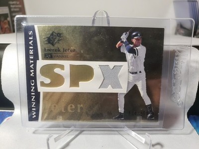 2008 UPPER DECK SPX WINNING MATERIALS PATCH SP DEREK JETER NO. WM-DJ 034/150