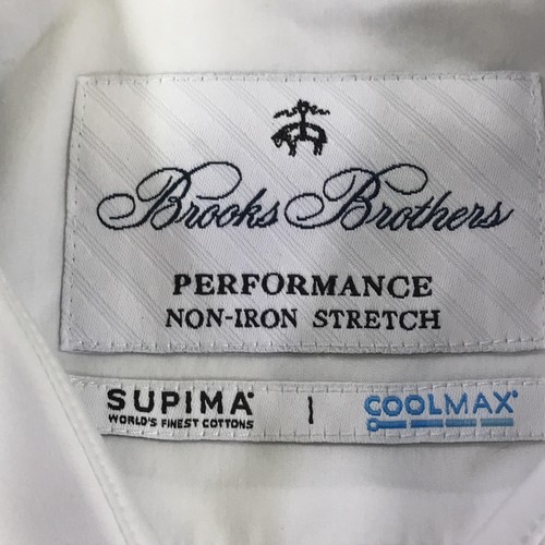 Brooks Brothers Hemd Herren 16,5 35 weiß Milano Fit Supima bügelfrei Stretch - Bild 10 von 18