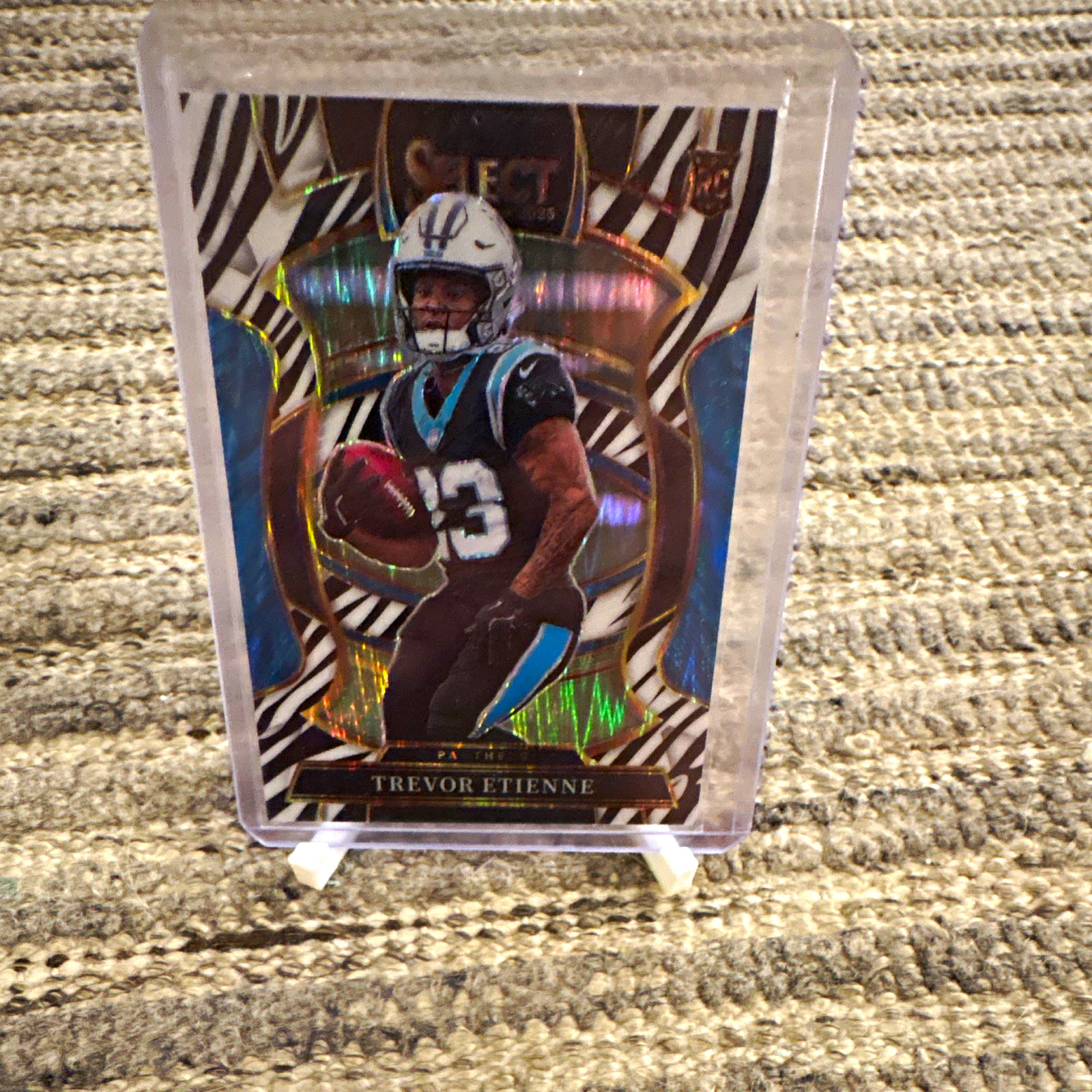 2025 Panini Select Trevor Etienne Carolina Panthers Rookie Zebra #45 NFL