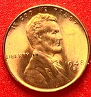 1948-S Lincoln Wheat Cent Penny GEM RD BU From an Original Bank Roll