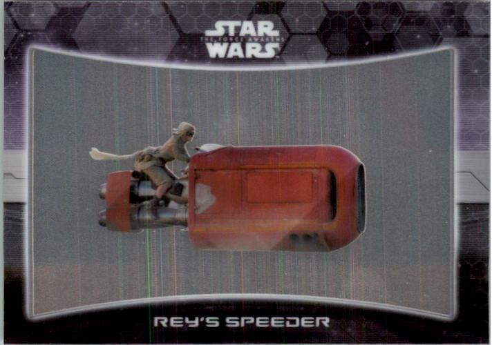 2016 Star Wars The Force Awakens Chrome Ships and Vehicles Card #10 Reys speeder