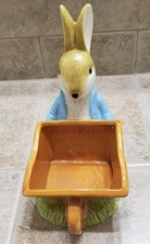 Peter Rabbit World of Beatrix Potter Wheelbarrow Planter/Candy Dish Trinket Dish