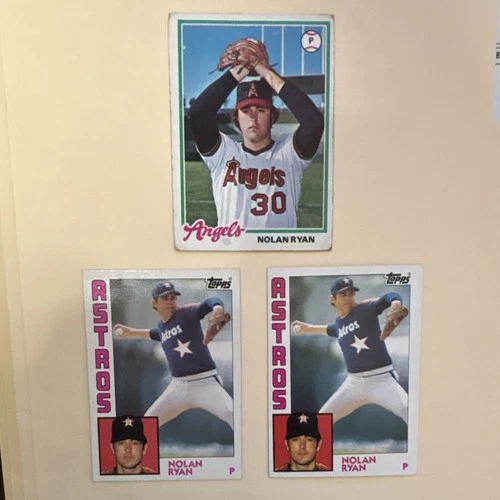 Topps Nolan Ryan Angels & Astros 1978 #400 1984 #470 Lot of 3 MLB Cards