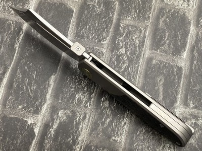 TwoSun TS584-14C-SW Folding Knife 14C28N Blade Titanium/CF Handle