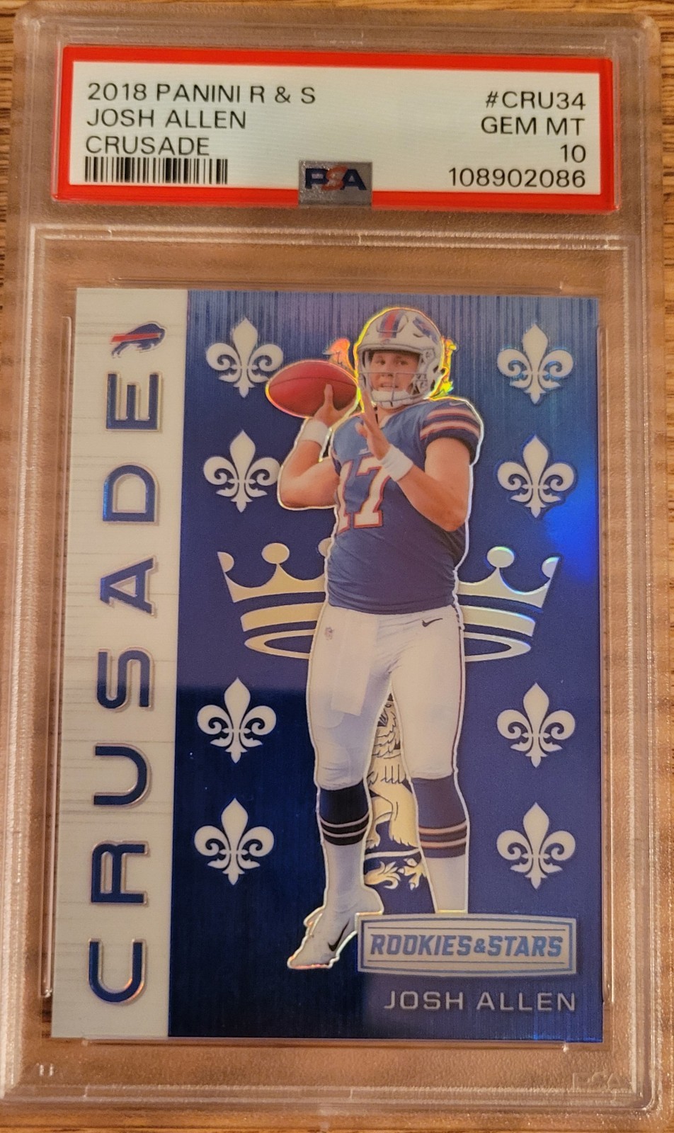 2018 Panini R & S Josh Allen Crusade #CRU34 PSA 10 view 3