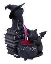 Malpuss & Purrah mit Hexenkessel Cult Cuties Figuren | Halloween Tischdeko 18,5