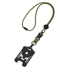 ID Card Badge Holder Heavy Duty Breakaway Lanyard Matte Design, Black/Dark Green