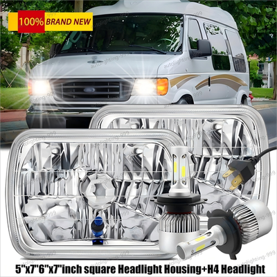 Faro LED Para Ford Econoline E-100 A E-350 - 5x7 Pulgadas, 9500LM, Luz Blanca, 5 Años Garantía