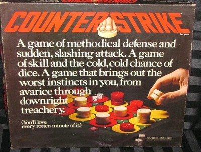 Counter Strike Dice Game~Essex Game Co., 1977;Complete 2 Player Strategy Game