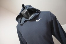 Nike Hoodie Dri Fit Thin Sweatshirt Athletic Performance Black Mens Small Long