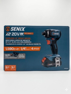 SENIX 20V Brushless Impact Driver Kit 1/4  w Battery Charger 4-Speed NEW