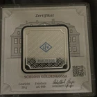 Geiger Edelmetalle Original 50 gram .999 Fine Silver Bar In Assay Security Line