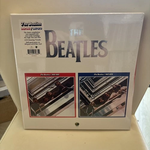 The Beatles 1962-1966 & 1967-1970 6 LP Box Set Color Vinyl Red & Blue