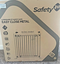 Safety 1st Securetech White Metal Gate, U-Pressure Fit, Stair Gate, babies, dogs