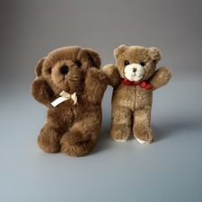 Vntg Set Of 2 Dakin Cuddles Brown Bears 8,5  Dakin Gingerbread Plush Bear 7,5