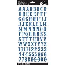 Sticko Alphabet Stickers-Carnival Blue - 12 Pack