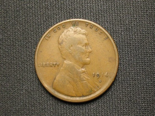 🔥OLD COIN!🔥  VF+ 1914-S WHEAT CENT PENNY *COLLECTIBLE CONDITION COIN* LOT 71!