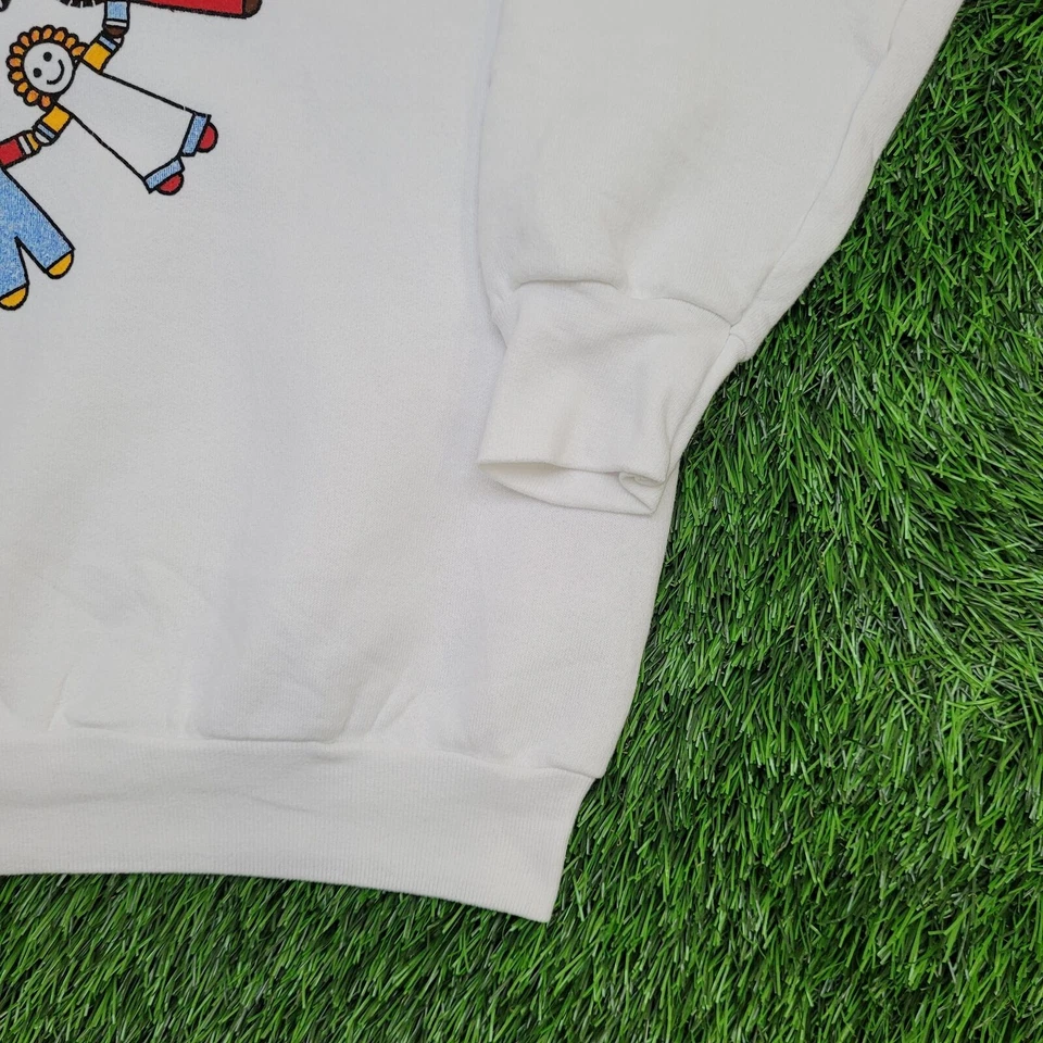 Vintage 80s Happy Mom Sweatshirt Womens 2XL 23x26 White - Image 3 of 4