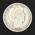 1906-O Barber Half Dollar 90% Silver Coin New Orleans Mint F/VF Better Date US