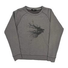 The North Face Graphic Sweatshirt - Large Grey Cotton