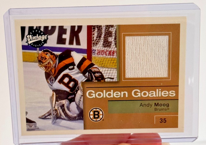 2001-02 Upper Deck Vintage - Golden Goalies Andy Moog #GG-AM (MEM)